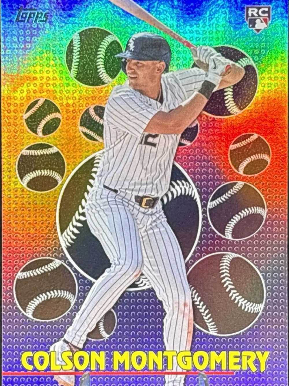 Topps Colson Montgomery Rainbow Rookie Foil Baseball Card - Titans of the Game